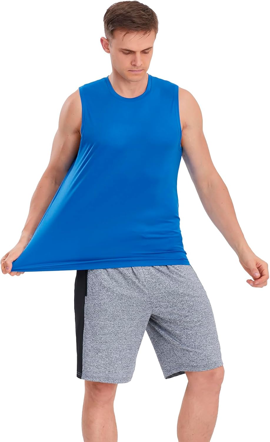 AyeGoo Mens Tank Tops 5 Pack,Gym Sleeveless Shirts Fitness Muscle T-Shirts Workout Gym Tank Top - Image 6