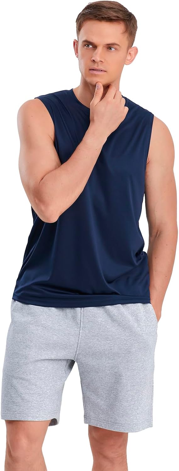 AyeGoo Mens Tank Tops 5 Pack,Gym Sleeveless Shirts Fitness Muscle T-Shirts Workout Gym Tank Top - Image 5