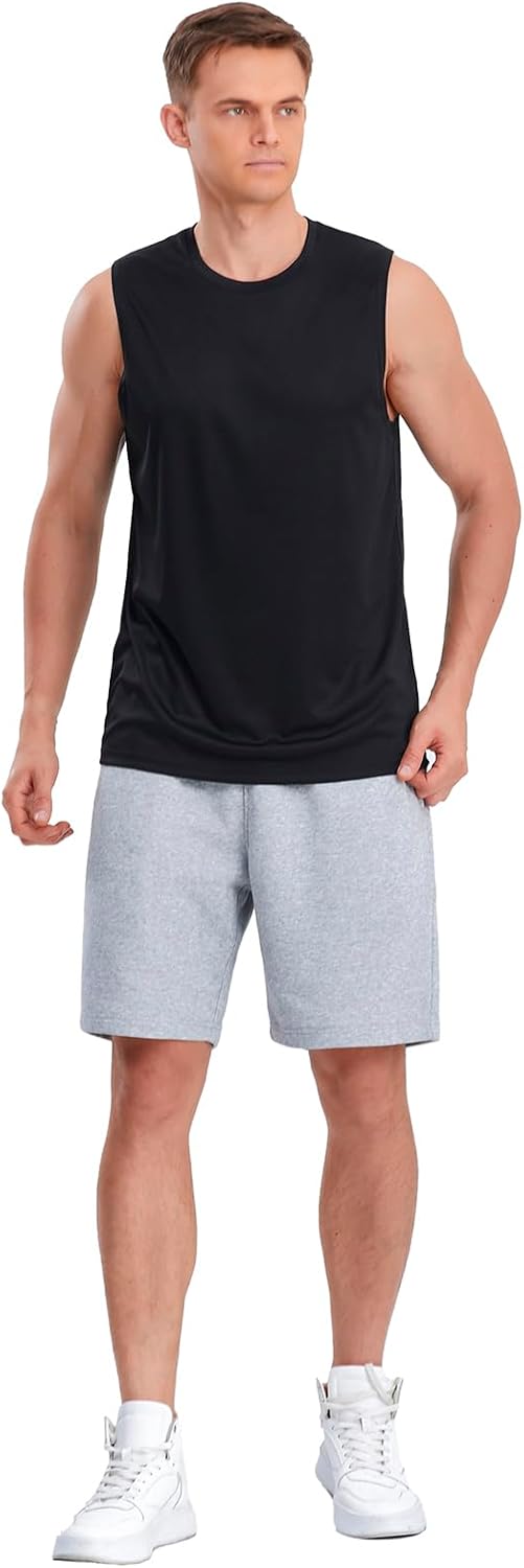 AyeGoo Mens Tank Tops 5 Pack,Gym Sleeveless Shirts Fitness Muscle T-Shirts Workout Gym Tank Top - Image 8