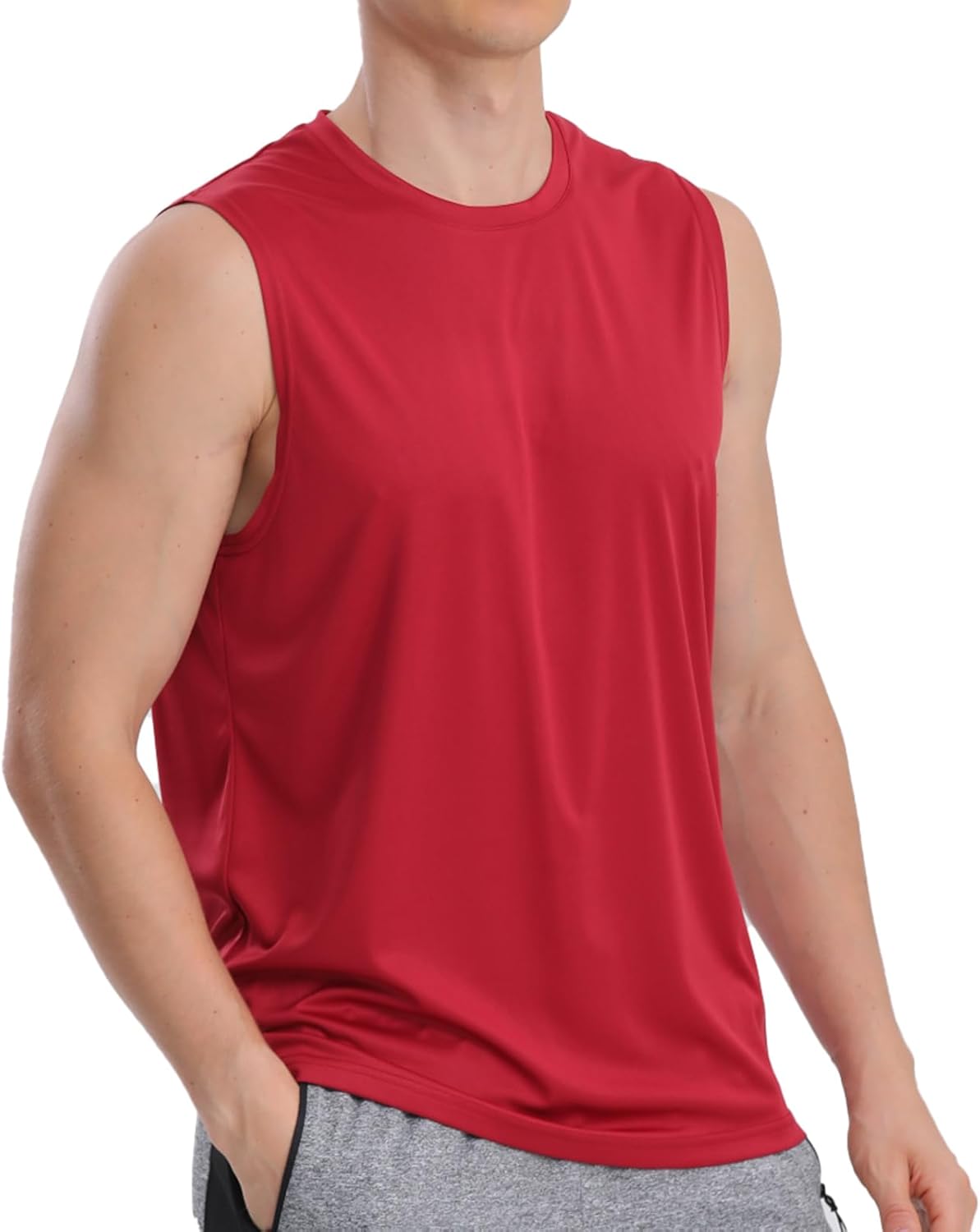 AyeGoo Mens Tank Tops 5 Pack,Gym Sleeveless Shirts Fitness Muscle T-Shirts Workout Gym Tank Top - Image 2