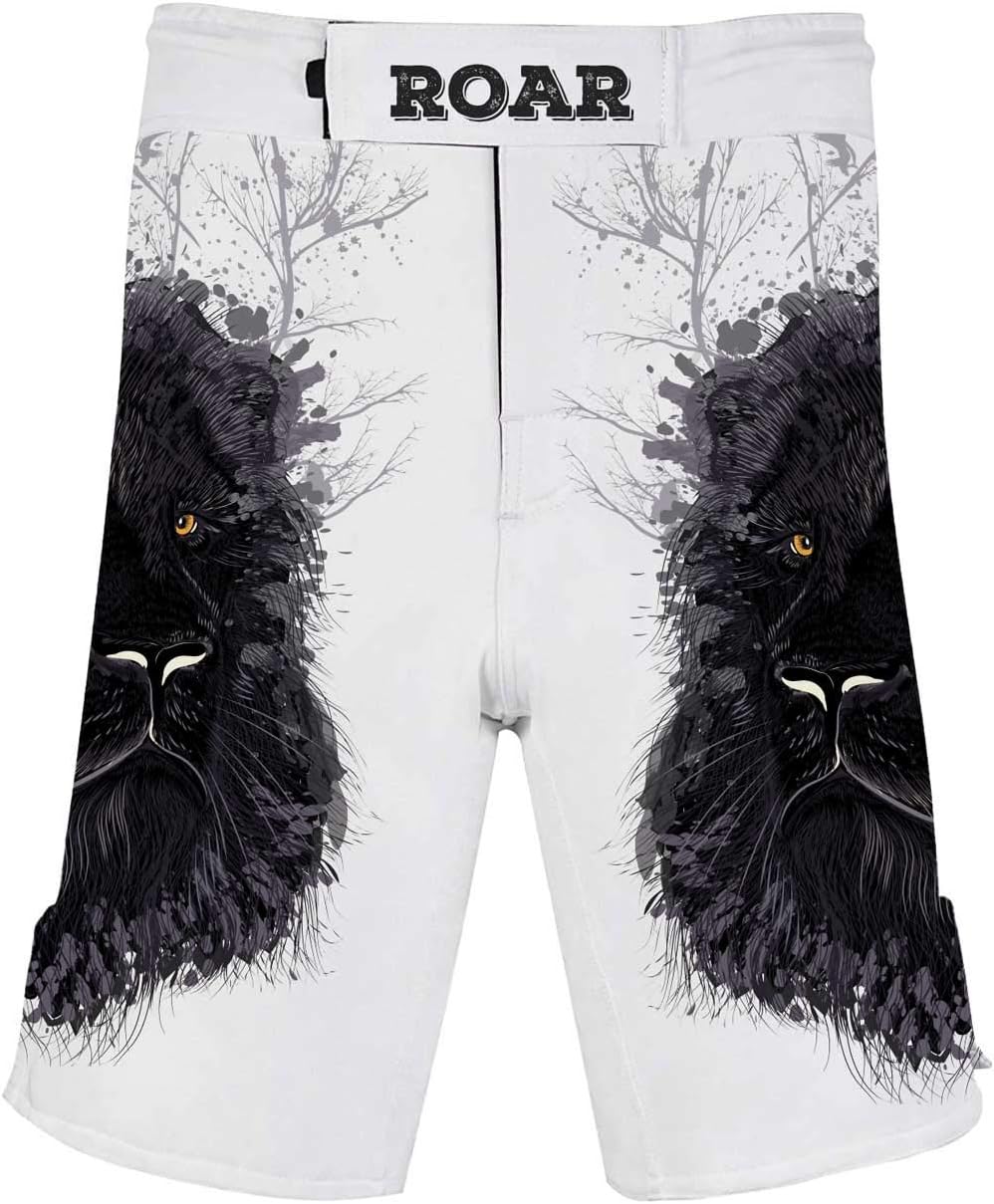 CHOO Men's Lion Series MMA BJJ Cross Training Rash Guard Shorts Spat No Gi Set - Image 4