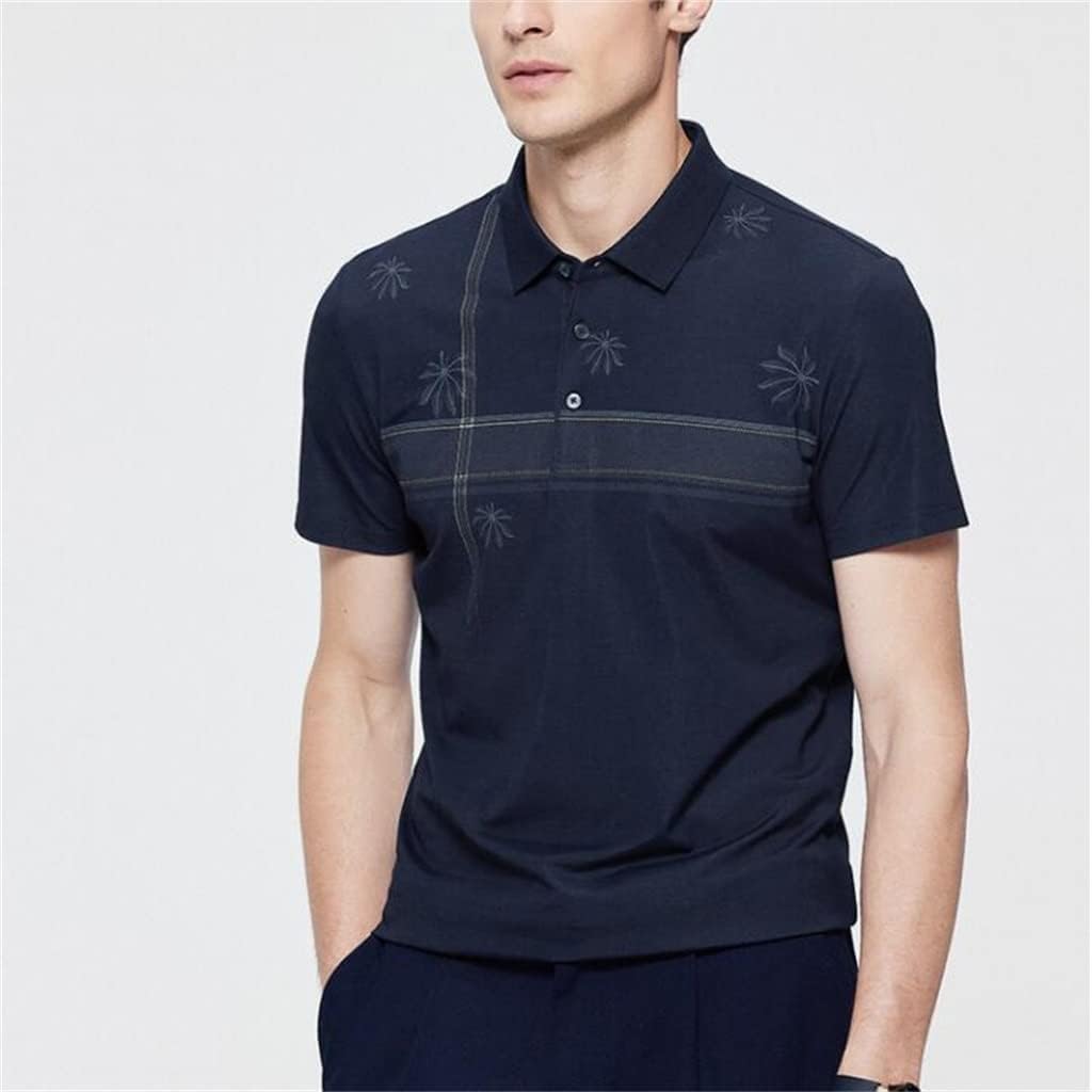 DUYHBAWRS Print Quick Dry Cool Feeling Breathable Shirt Short Sleeve Men's high Stretch - Image 4