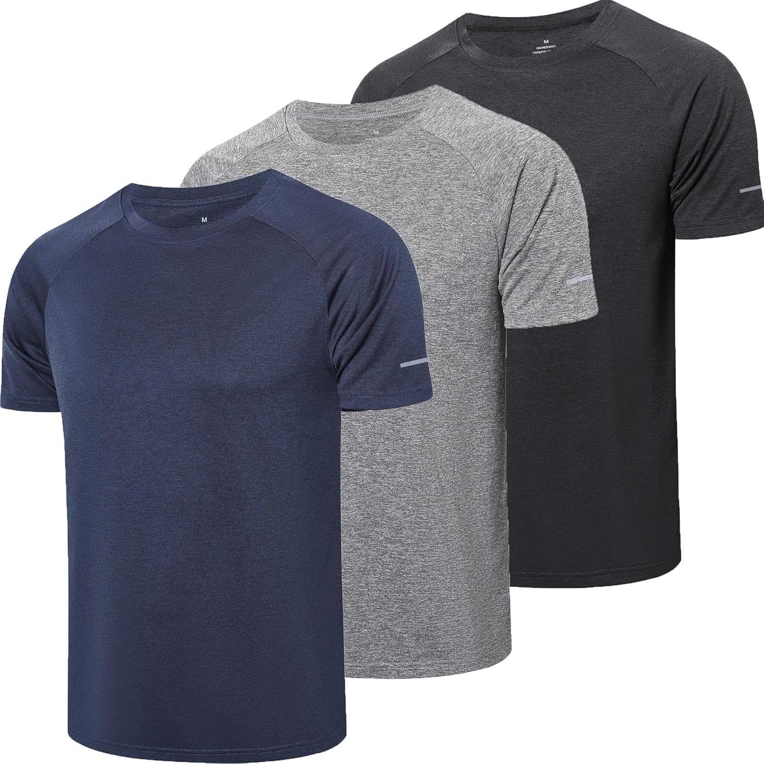 frueo Men's 1\/3 Pack Workout Shirts Quick Dry Moisture Wicking Short Sleeve Mesh Athletic T-Shirts - Image 16