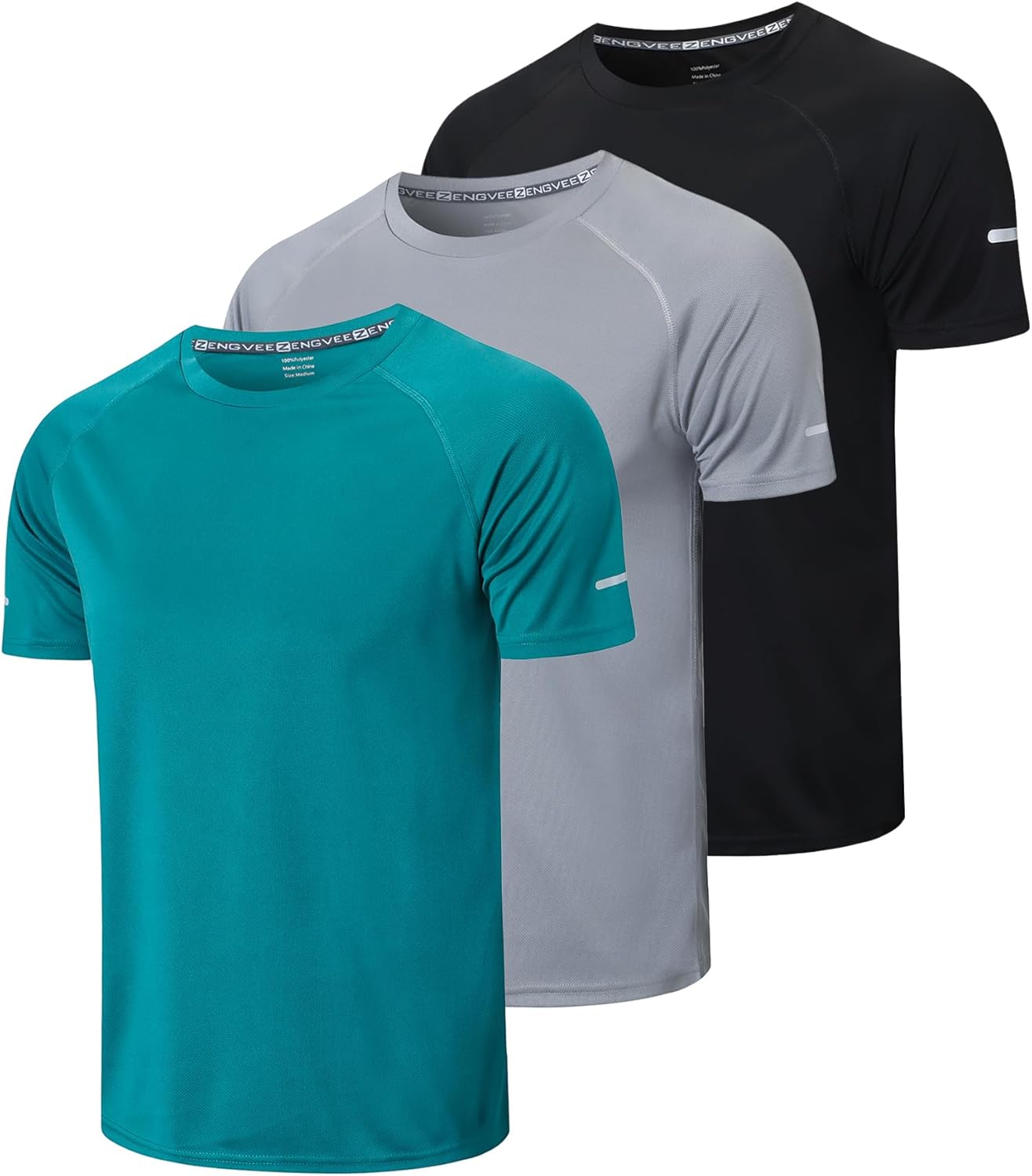 frueo Men's 1\/3 Pack Workout Shirts Quick Dry Moisture Wicking Short Sleeve Mesh Athletic T-Shirts - Image 22