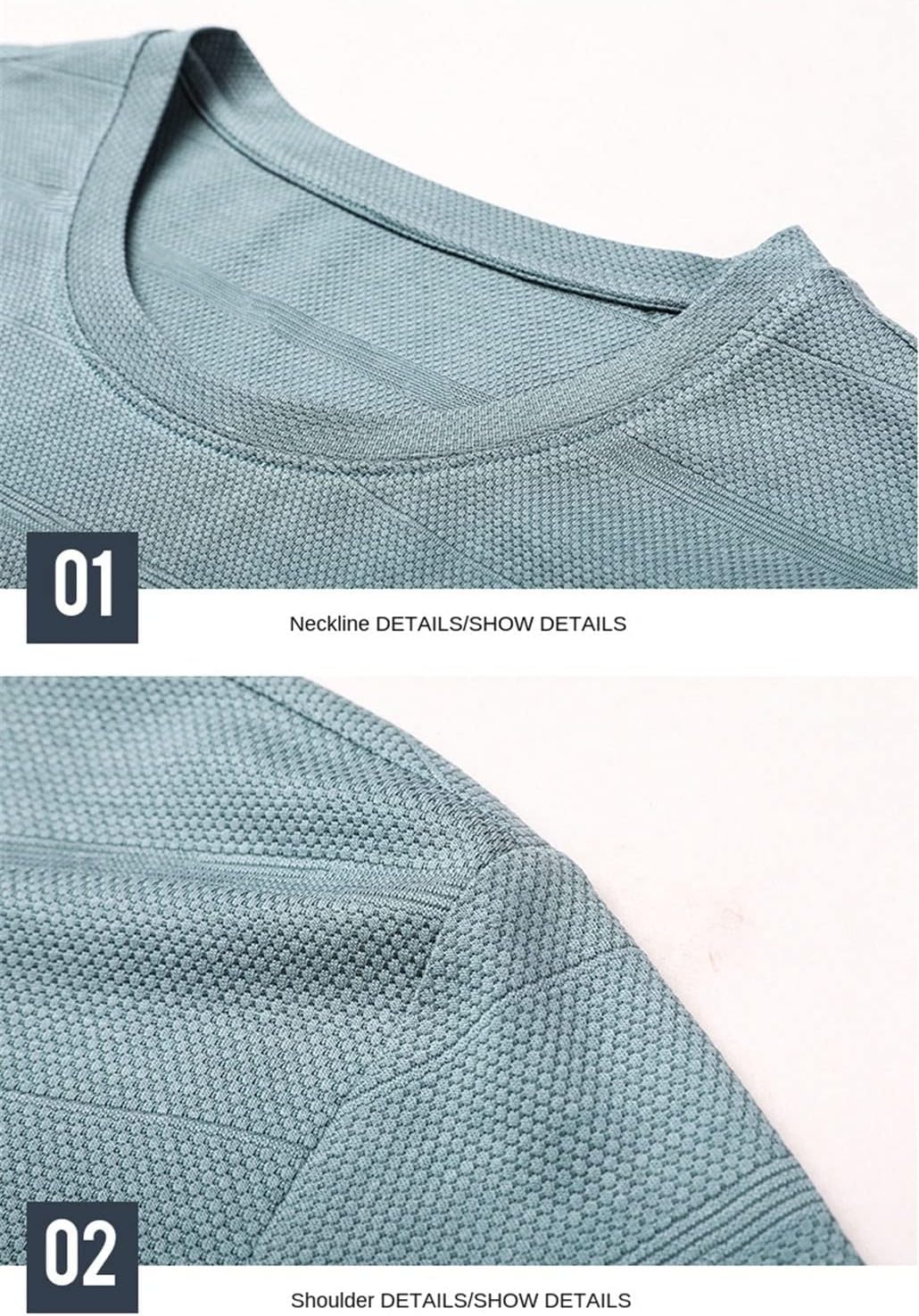 keusyoi Men T-Shirt Tops Short Sleeve Basic Business Casual Tees Summer Athletic T-Shirts Mens Clothes - Image 3