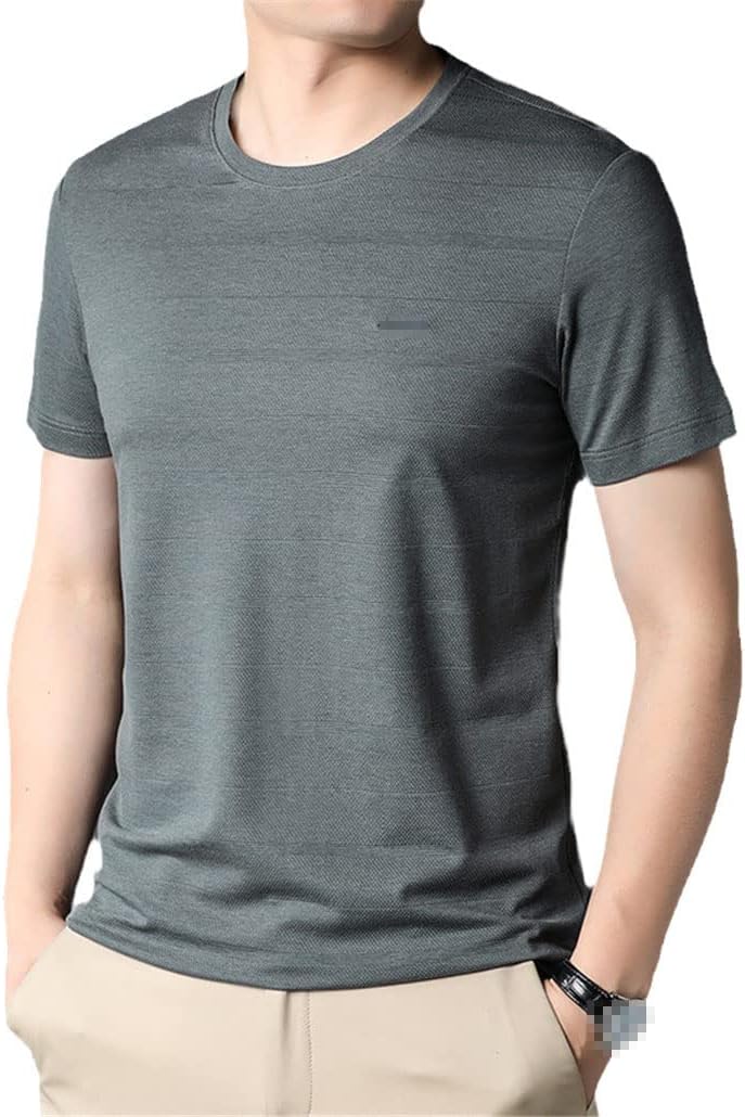 keusyoi Men T-Shirt Tops Short Sleeve Basic Business Casual Tees Summer Athletic T-Shirts Mens Clothes - Image 10