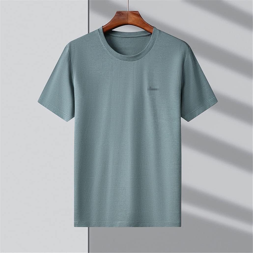 keusyoi Men T-Shirt Tops Short Sleeve Basic Business Casual Tees Summer Athletic T-Shirts Mens Clothes - Image 2