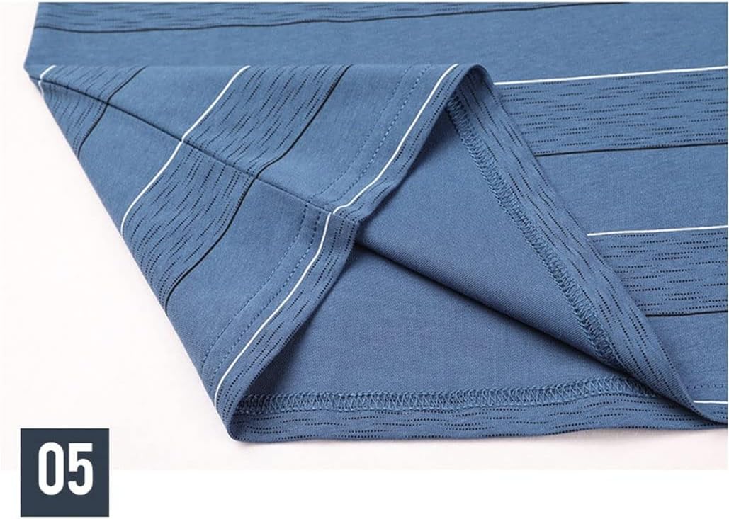 keusyoi Summer Casual Tops Mens Stripe T-Shirt Classic Short Sleeve T-Shirt Men's Short Sleeve Tees - Image 6