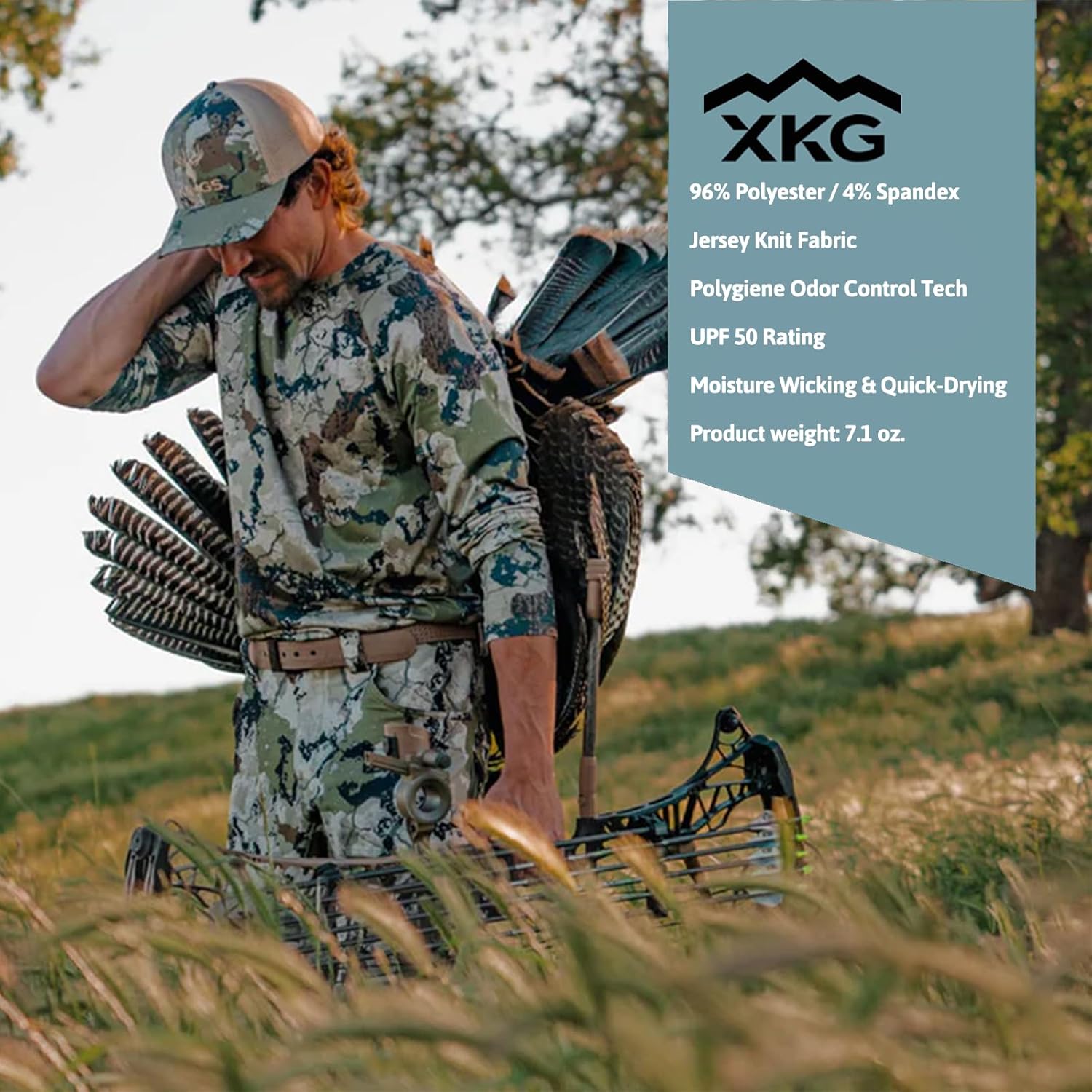 King's Camo XKG Performance Long Sleeve Tee | Lightweight | Stretch-Fit | Quick-Dry | Odor Control | Versatile Hunting Layer - Image 6