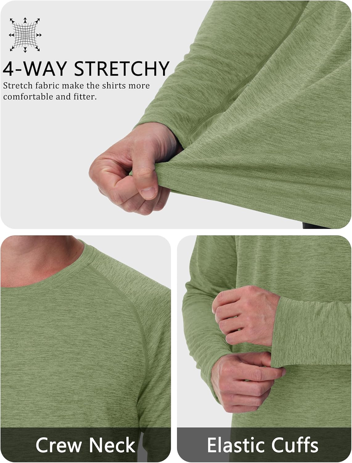 MAGCOMSEN Men's Long Sleeve Shirts UPF 50+ Sun Protection Dry Fit Shirts Athletic Fishing Hiking Workout Rash Guard - Image 4