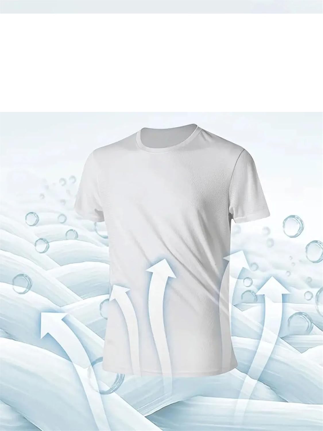 Men's 10-Pack White Quick-Dry T-Shirt, Ultralight Gym Running Streetwear - Image 7