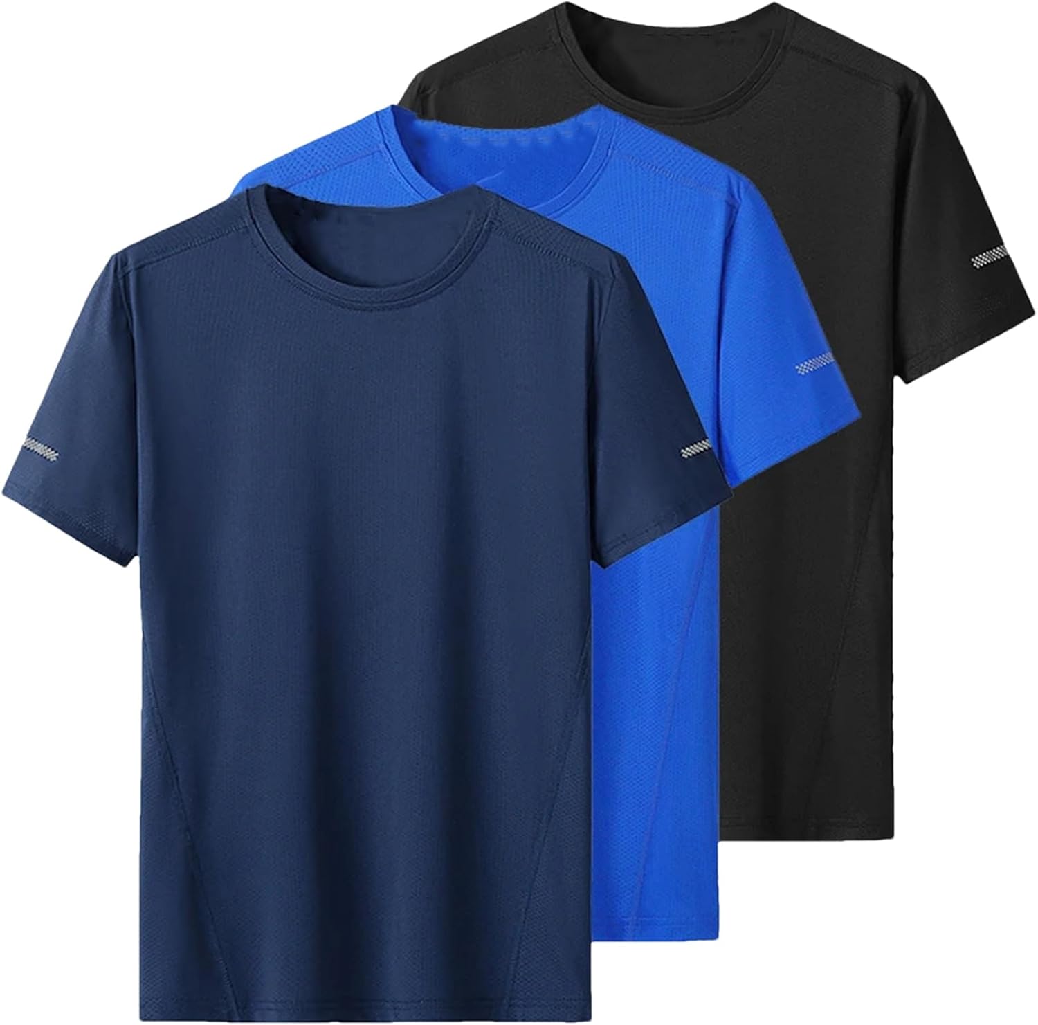 Men's 3-Pack Quick-Dry Sport T-Shirt, Oversized Round Neck Fitness Casual - Image 13