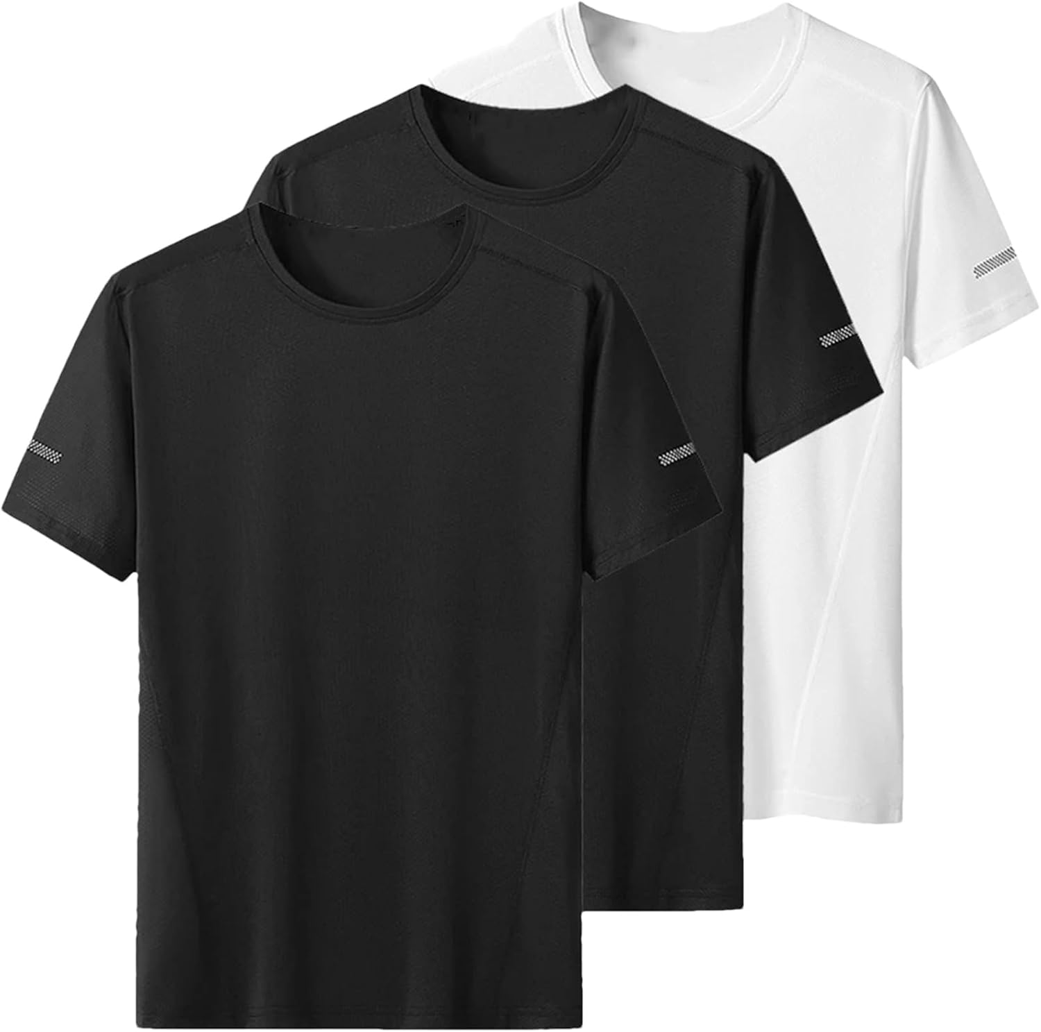 Men's 3-Pack Quick-Dry Sport T-Shirt, Oversized Round Neck Fitness Casual - Image 19