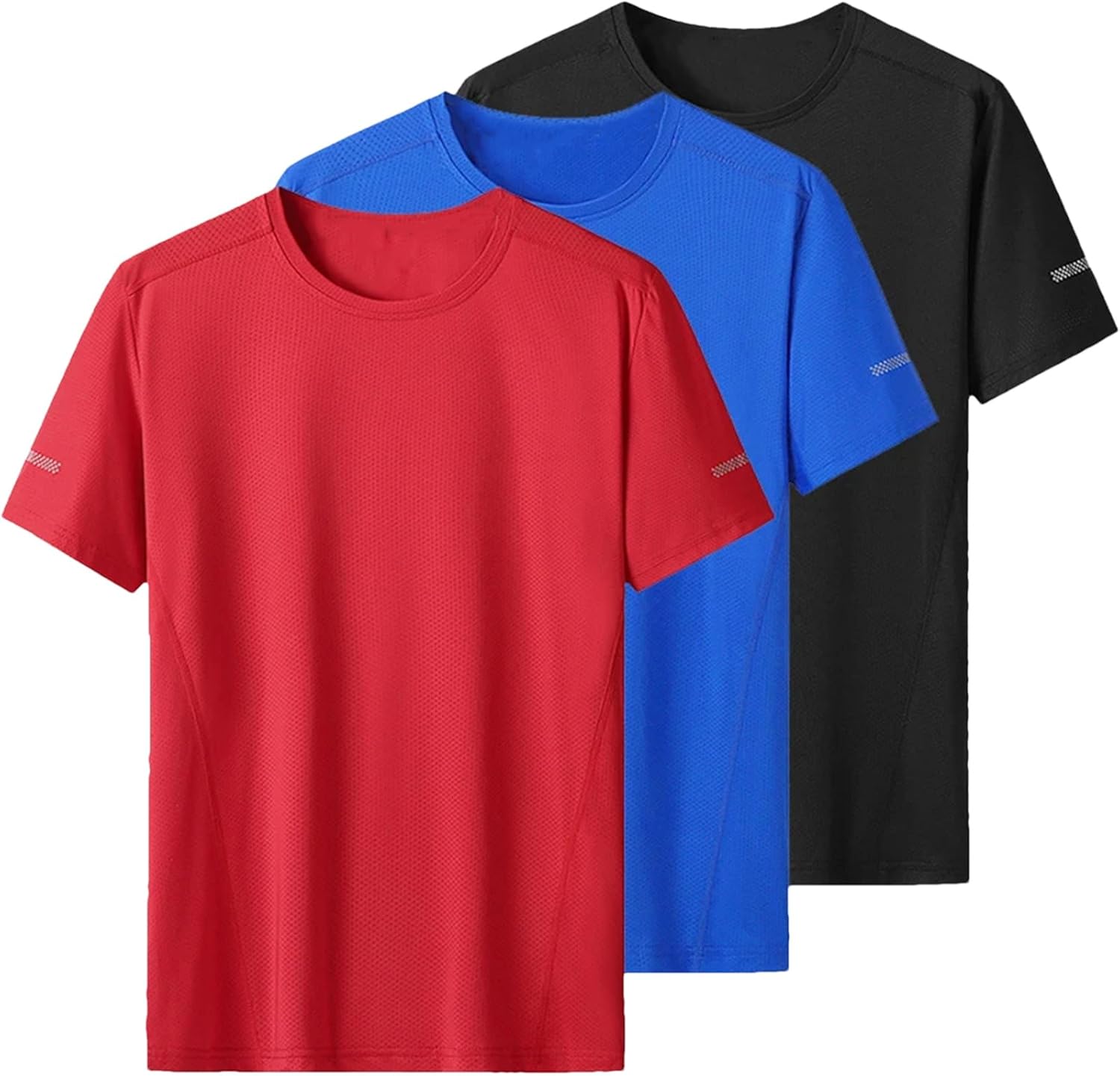 Men's 3-Pack Quick-Dry Sport T-Shirt, Oversized Round Neck Fitness Casual - Image 22