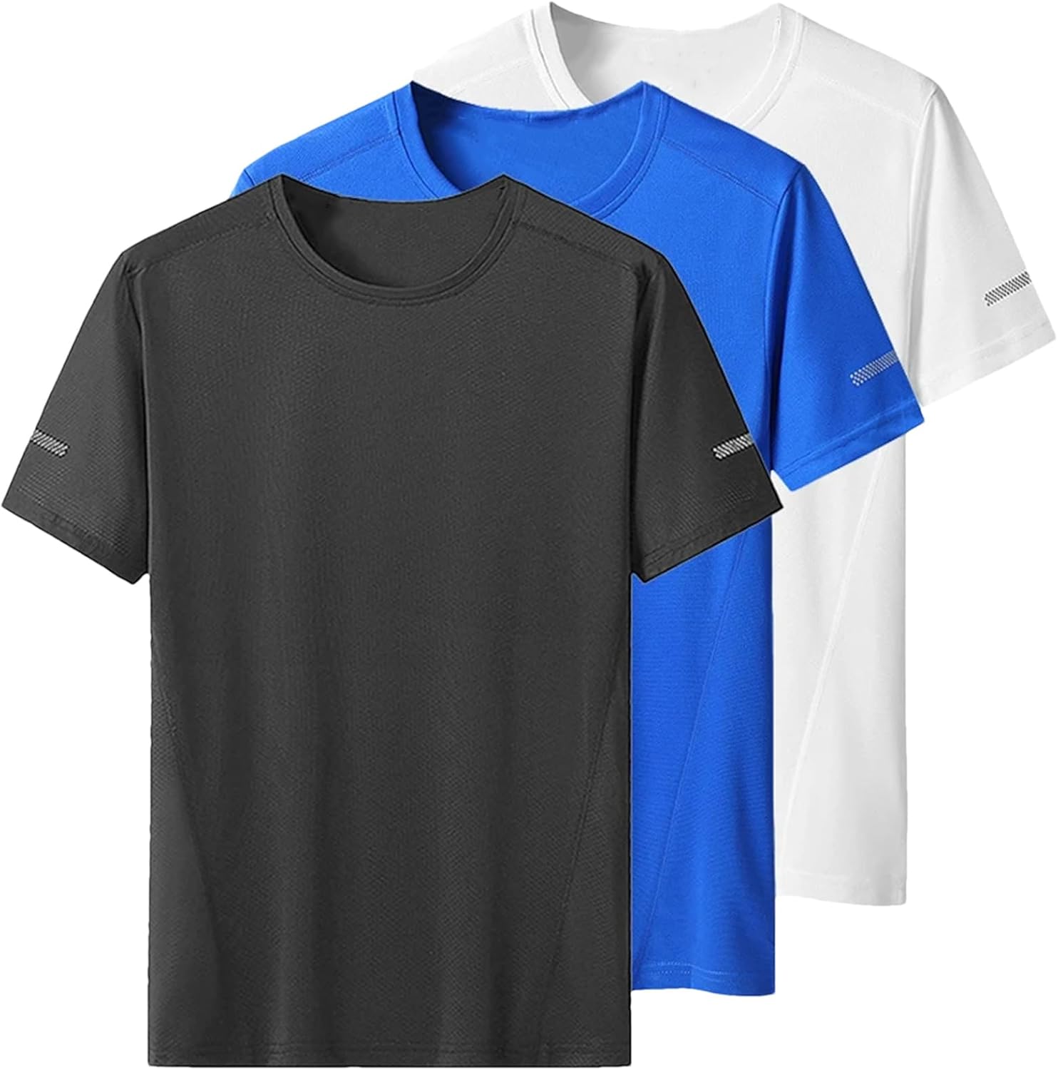 Men's 3-Pack Quick-Dry Sport T-Shirt, Oversized Round Neck Fitness Casual - Image 21