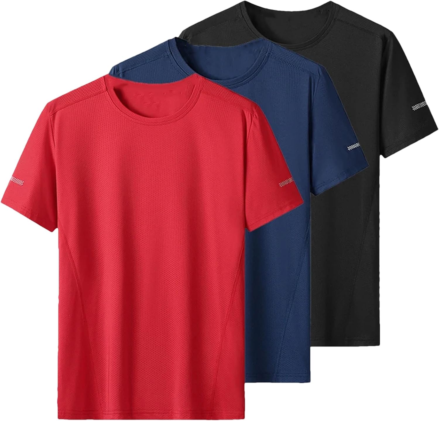 Men's 3-Pack Quick-Dry Sport T-Shirt, Oversized Round Neck Fitness Casual - Image 11