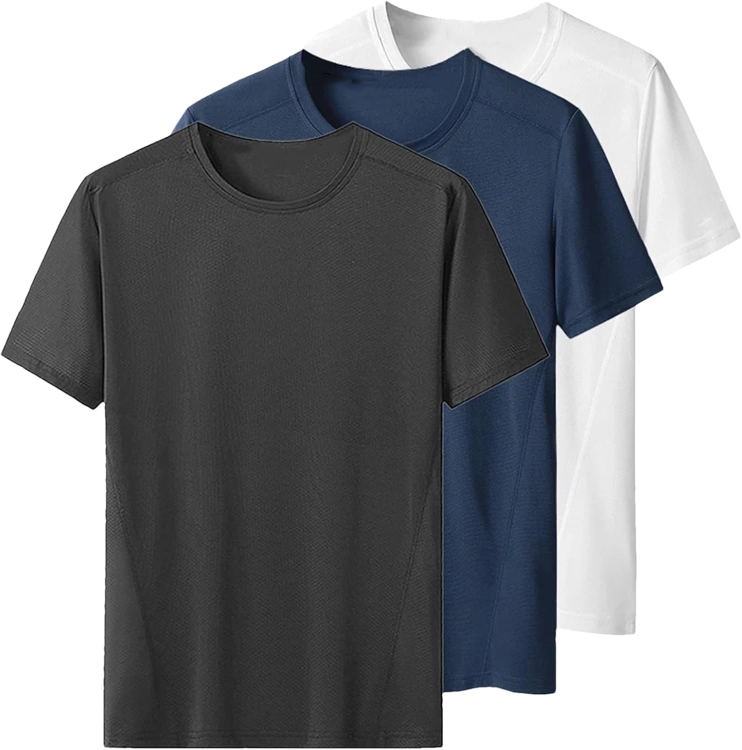 Men's 3-Pack Quick-Dry Sport T-Shirt, Oversized Round Neck Fitness Casual - Image 17