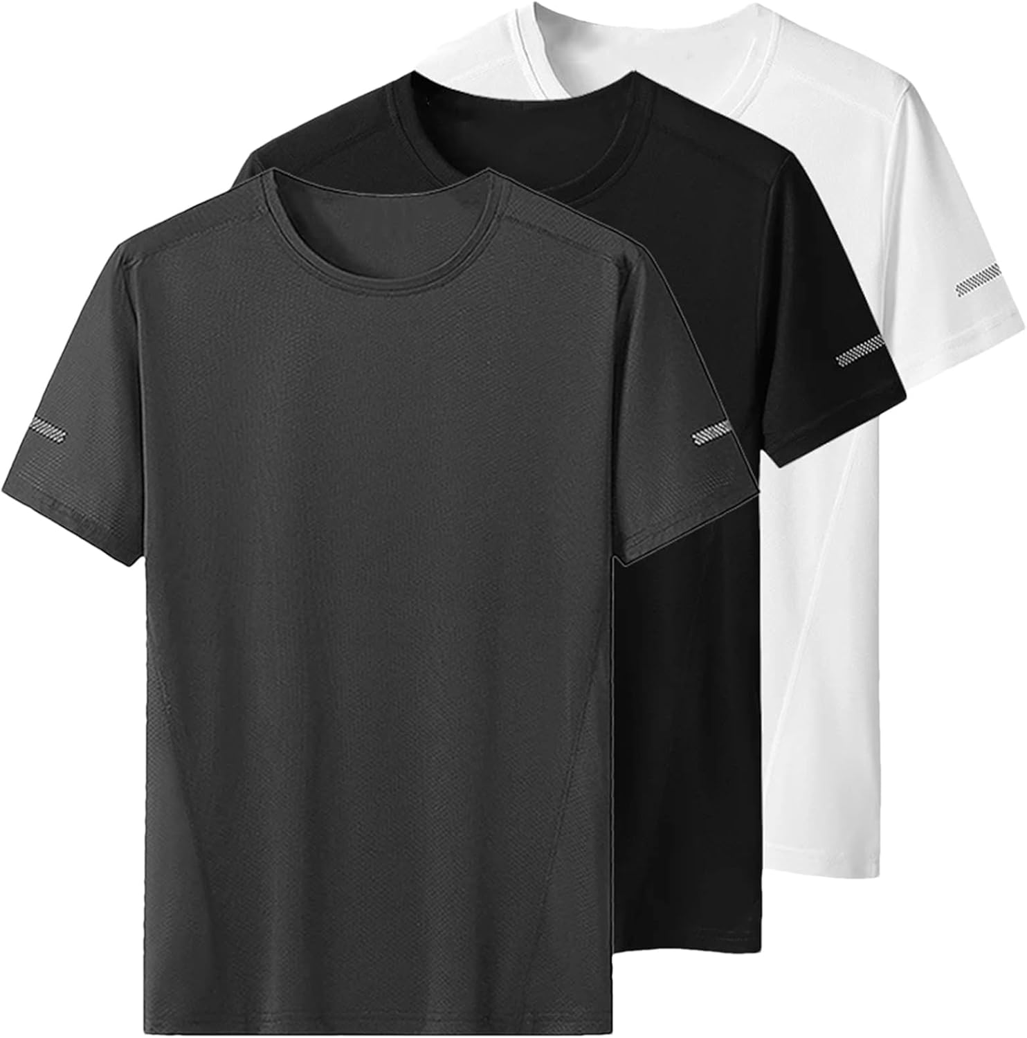 Men's 3-Pack Quick-Dry Sport T-Shirt, Oversized Round Neck Fitness Casual - Image 12