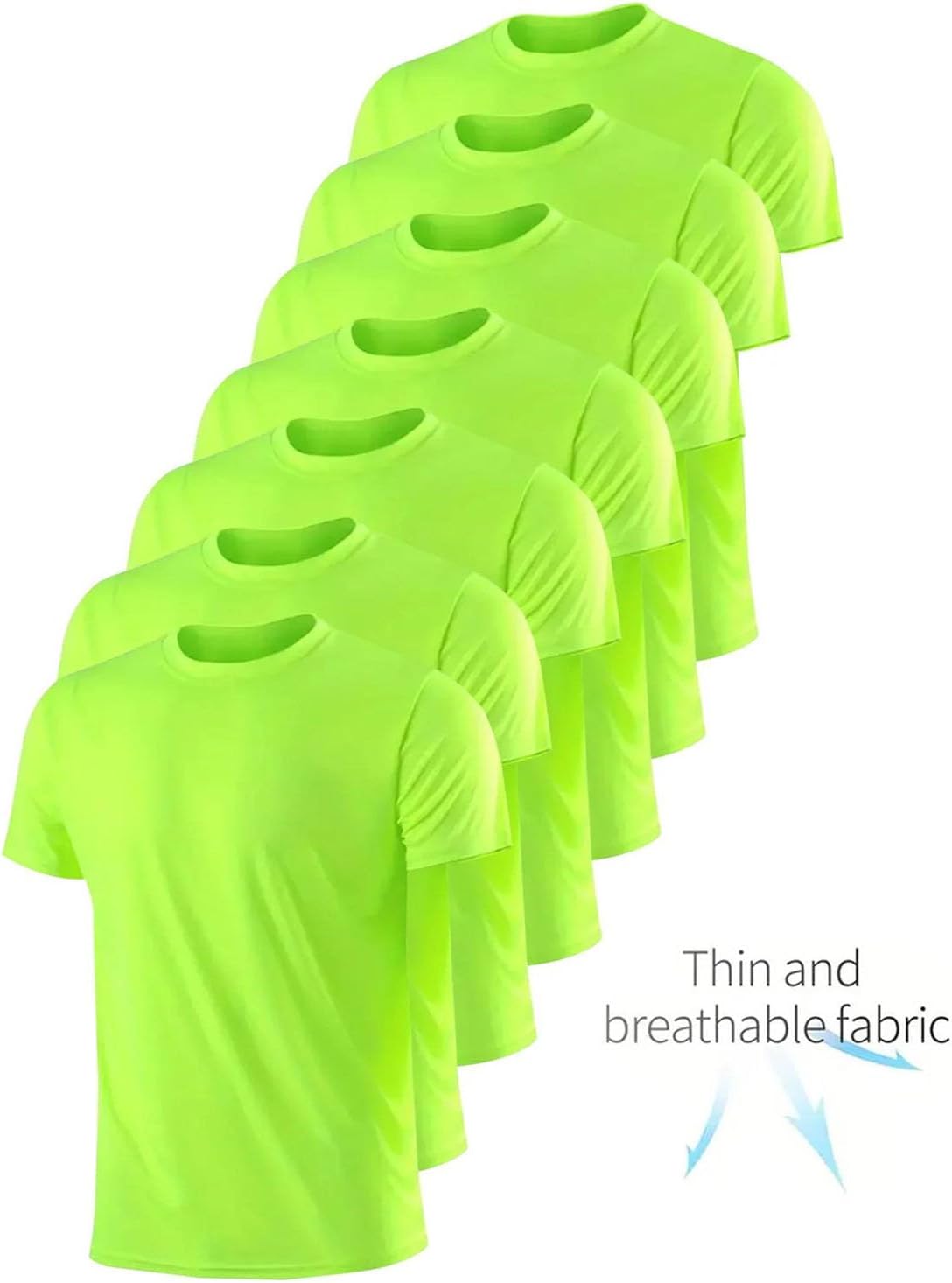 Men's 7-Pack Quick-Dry T-Shirt, Ultralight Gym Running Fitness - Image 2