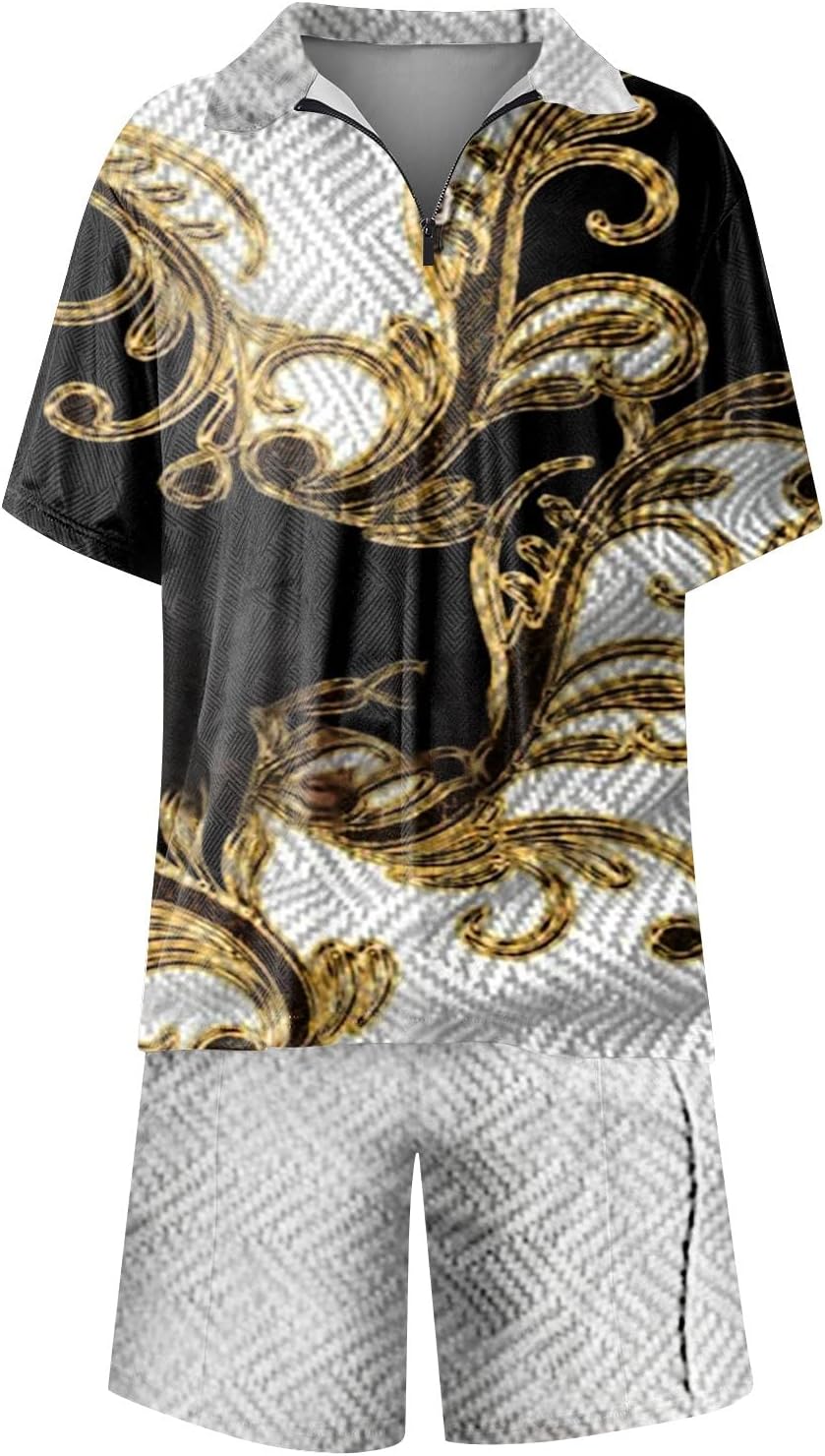 Men’s Activewear Quick Dry Premium Fabric Muscle Gym Workout Fashion Mens T Shirt Hawaiian Shirt Tees (Gold, S) - Image 4