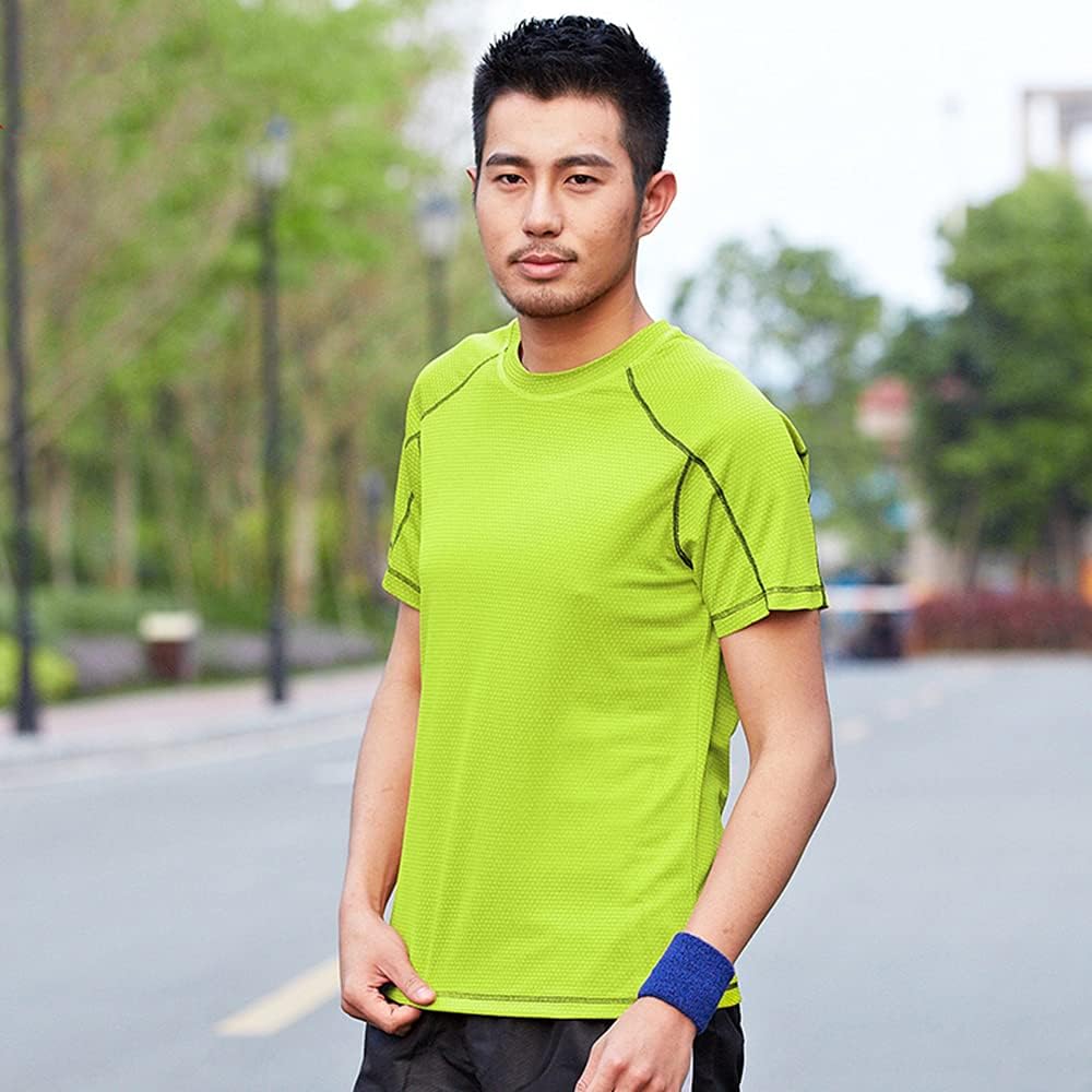 Men's Dry Fit Tshirt Short Sleeve Moisture Wicking Athletic Shirts Sport Active wear Tee Round Neck Workout Top - Image 7
