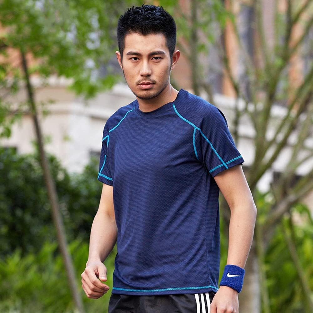 Men's Dry Fit Tshirt Short Sleeve Moisture Wicking Athletic Shirts Sport Active wear Tee Round Neck Workout Top - Image 6