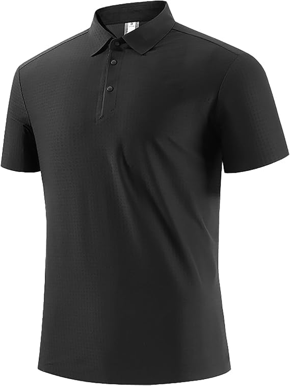 Men's Golf Shirt Short Sleeve Moisture Wicking Cooling Dry Fit Solid Casual Golf Polo Shirts for Men,True Classic Tees