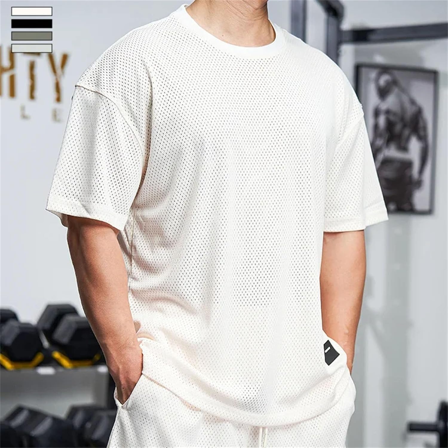 Men's Loose Gym T-Shirt, Quick-Dry Tennis Football Casual - Image 5
