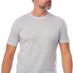 Merino Wool T-Shirt Mens - Short Sleeve Merino Wool Shirts for Men Sport Lightweight Thermal Base Layer Hiking Tshirt
