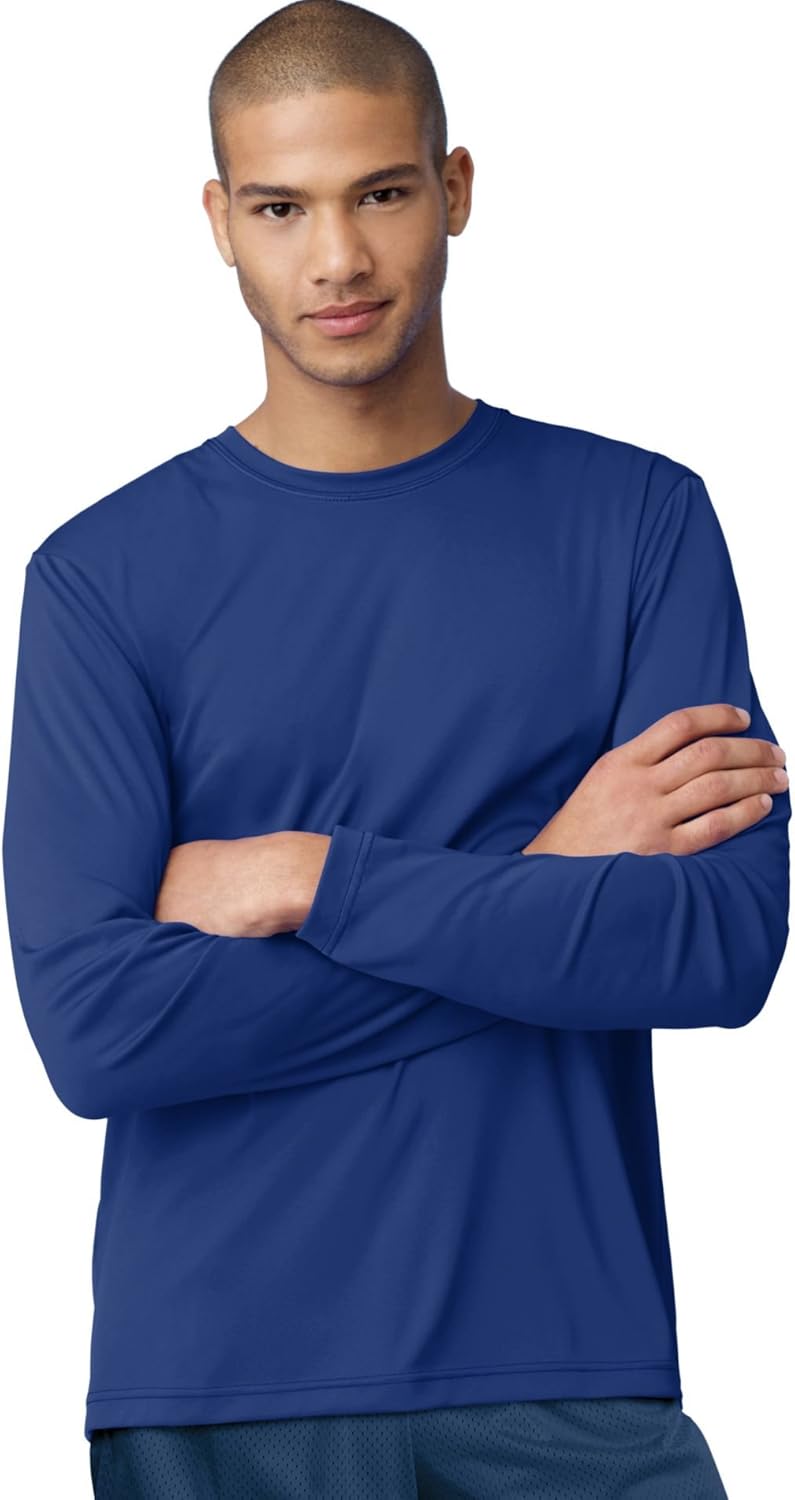 Multi Pack Hanes Men?s Cool Dri Long Sleeve Performance - Image 4
