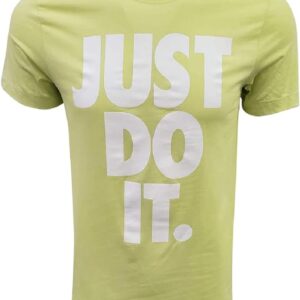 Nike Men's Just Do It Big Logo T-Shirt (Large, Lime Green)