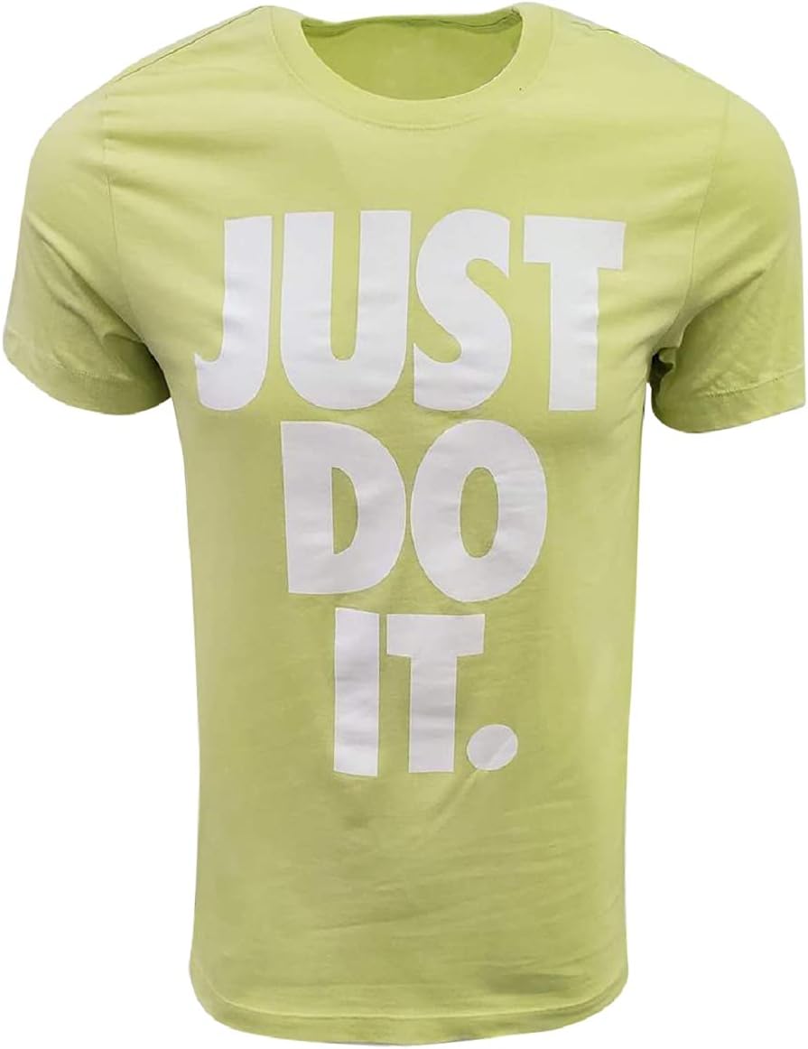 Nike Men's Just Do It Big Logo T-Shirt (Large, Lime Green)