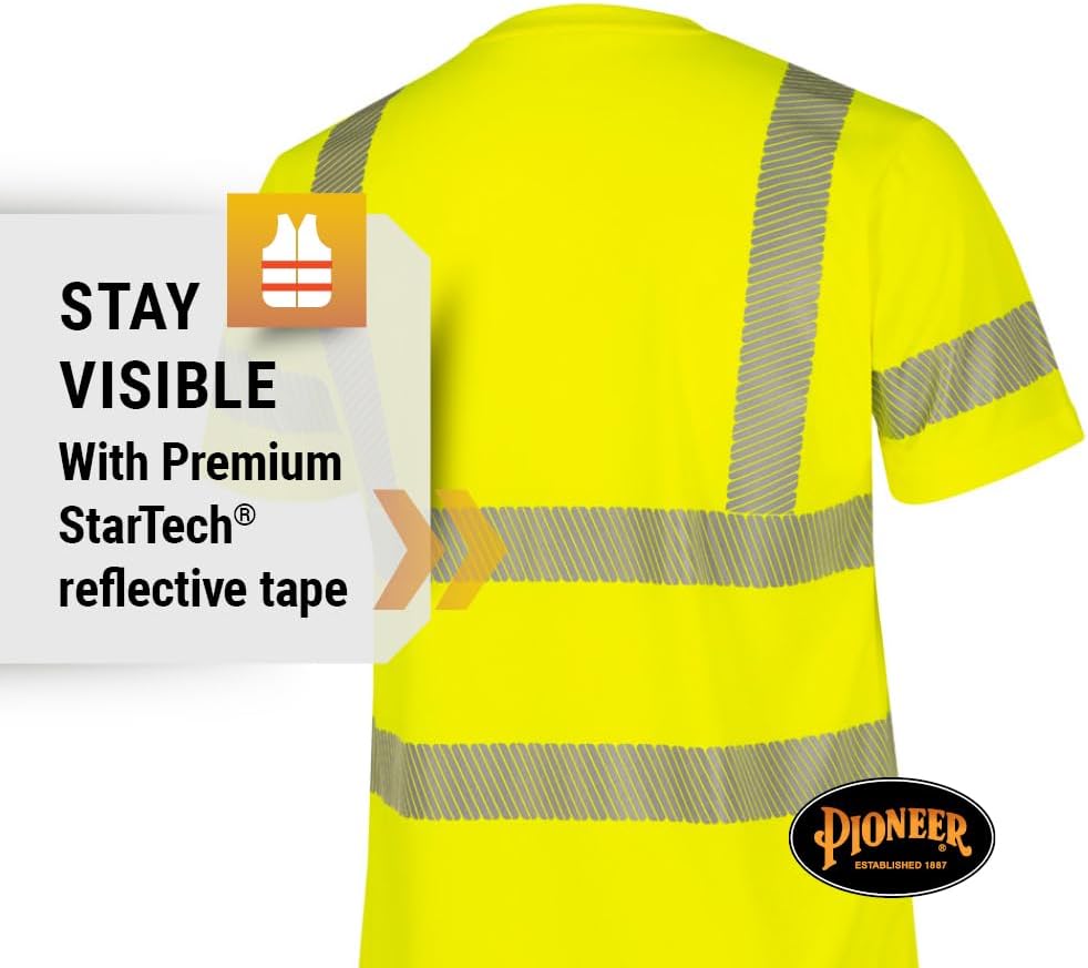 Pioneer Hi Vis Cooling Shirt - Class 3 Safety T-Shirt - for Construction, Roadway, Traffic - Image 4