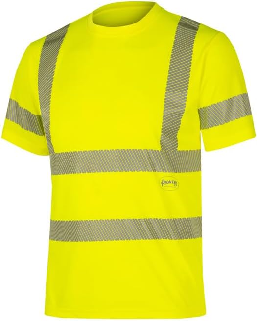Pioneer Hi Vis Cooling Shirt - Class 3 Safety T-Shirt - for Construction, Roadway, Traffic