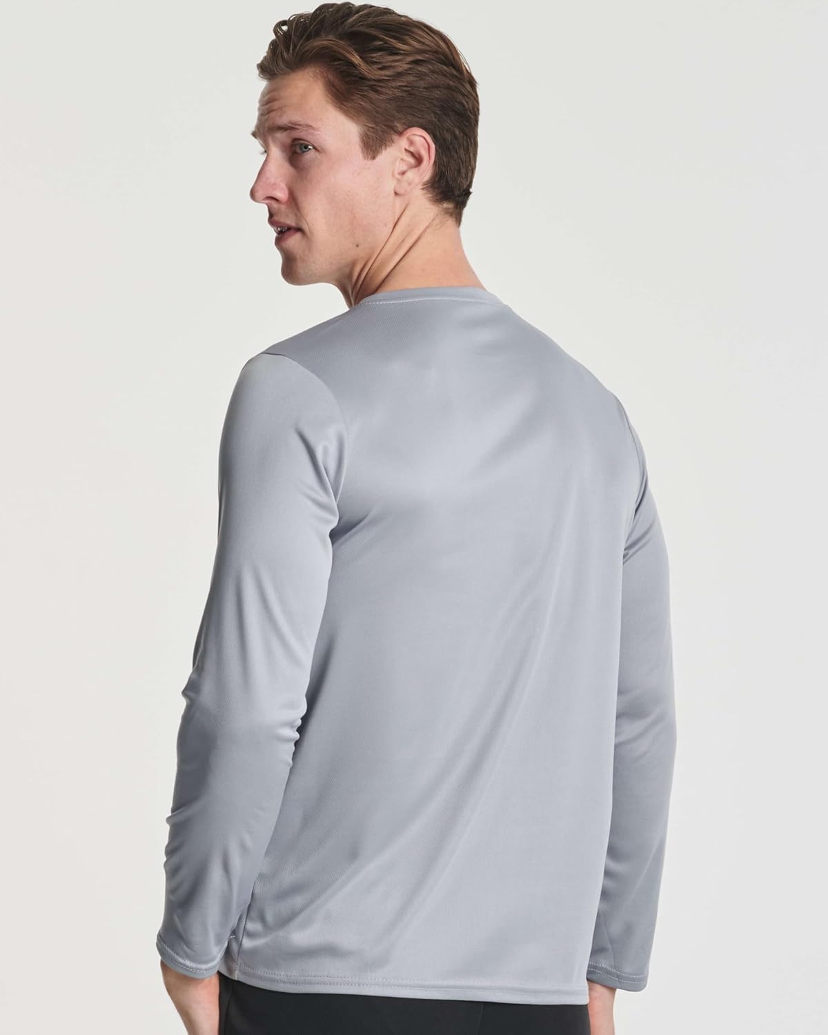 Real Essentials 3 & 5 Pack: Men's Mesh Quick Dry Athletic Long Sleeve T-Shirt UPF SPF UV Sun (Available in Big & Tall) - Image 3