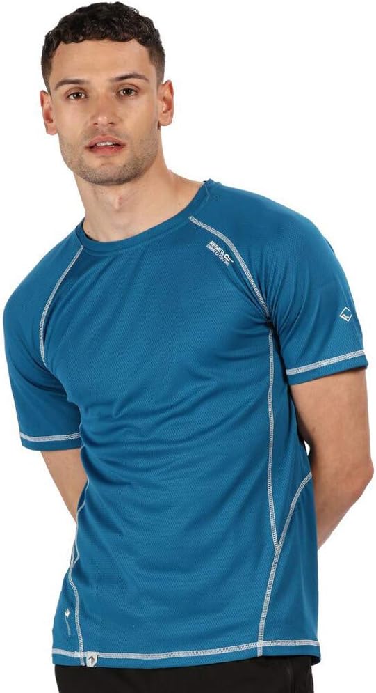 Regatta Men's Virda Ii Short-Sleeved Sports Technical T-Shirt Lightweight, Breathable and Quick Drying