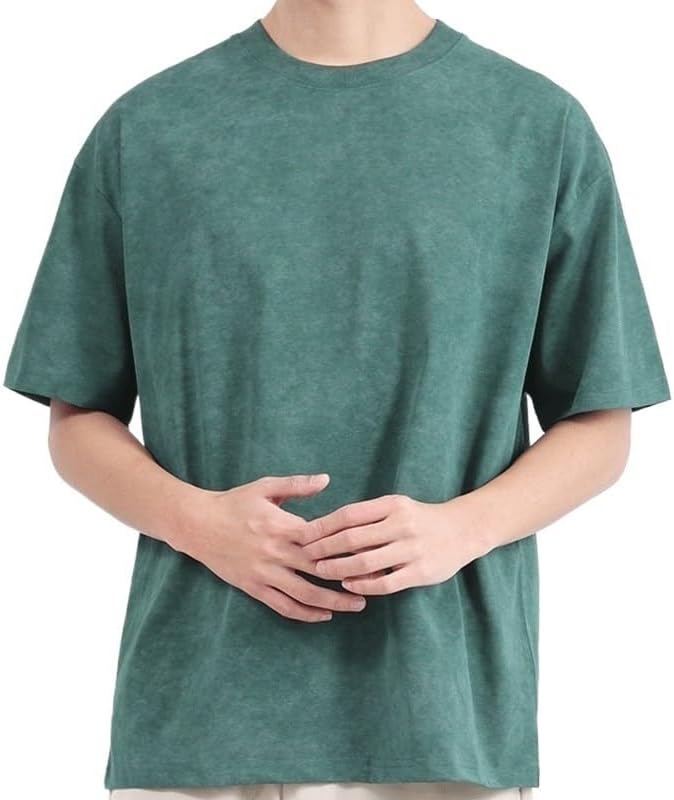 Retro Outdoor Sports Short Sleeves Fashion Cotton Round Neck Quick Dry T-Shirt Casual Breathable Loose Vest(Gray,3X-Large)