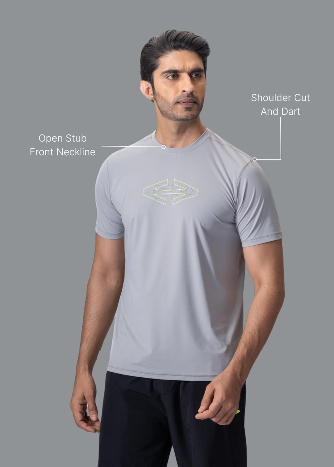 STRCH Nylon ProMove Grafen Men's Round Neck - Image 6