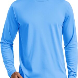 TACVASEN Men's Long Sleeve UPF 80+ Shirts Sun Protection UV SPF Shirts Rash Guard Fishing Running Quick Dry Lightweight