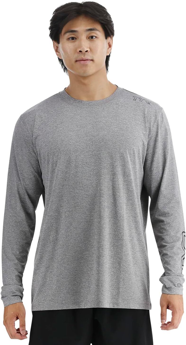 TYR Men's Long Sleeve Sun Protection Performance T-Shirt UPF 50+
