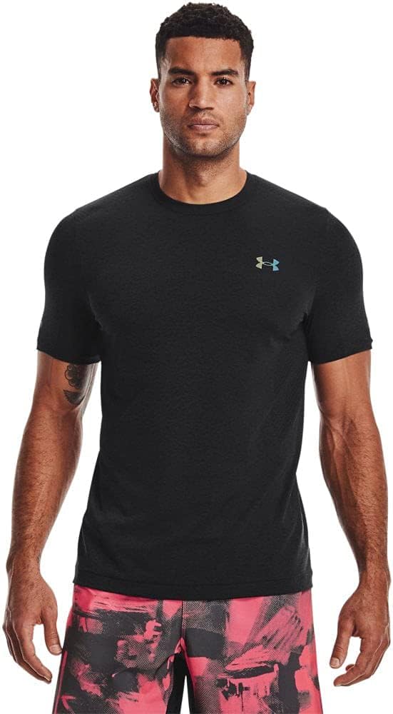 Under Armour Rush Seamless Short-Sleeve Shirt - Men's Halo Gray\/Black