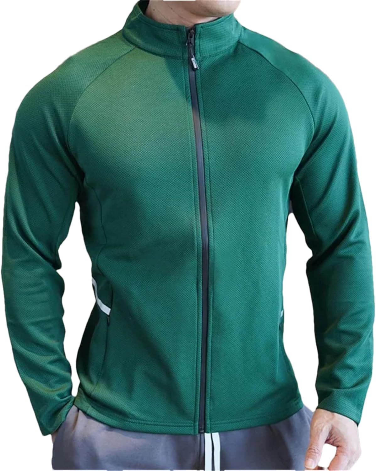 VMAKBUWIS Men's Jacket Sports Jersey Zip Up Long Sleeve T-Shirts Quick Dry Gym Fitness Coats Running Sweatshirts