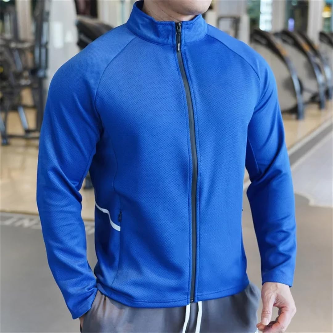 VMAKBUWIS Men's Jacket Sports Jersey Zip Up Long Sleeve T-Shirts Quick Dry Gym Fitness Coats Running Sweatshirts - Image 5